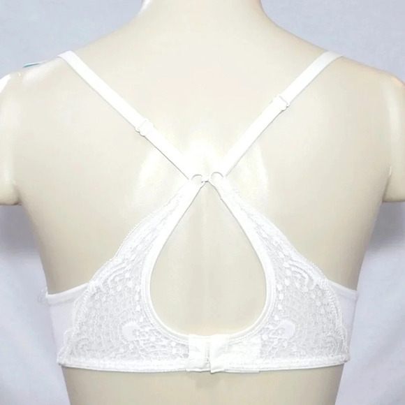 32B Maidenform‎ Lacy Demi Coverage Push-Up UW Bra Ivory NWT - Picture 3 of 7